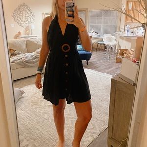 ASOS Black Halter Dress